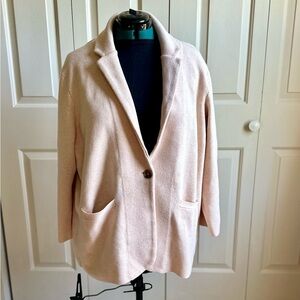 2X J.Crew Light Pink Sweater Blazer - plus size